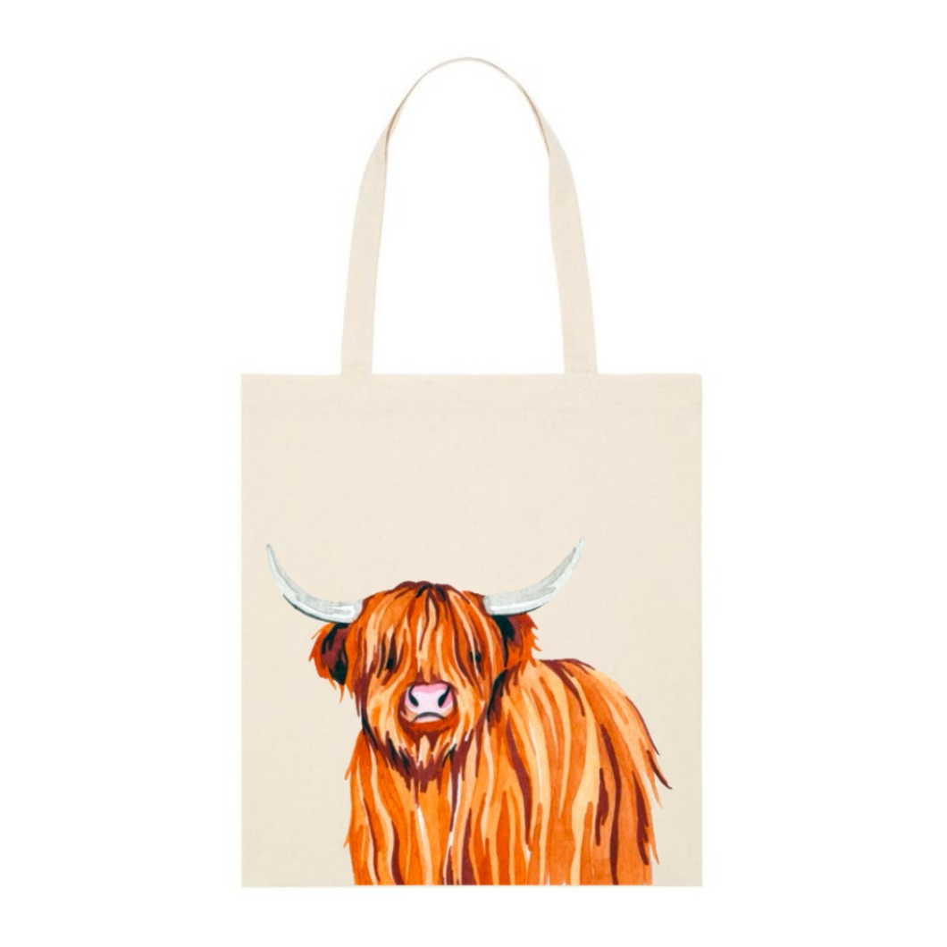 Highland Cow Recycled Cotton Tote Bag