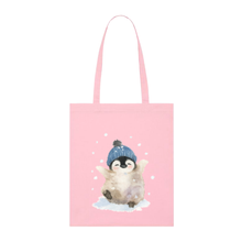Load image into Gallery viewer, Penguin Playtime Recycled Cotton Tote Bag
