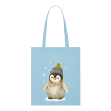 Load image into Gallery viewer, Penguin Playtime Recycled Cotton Tote Bag
