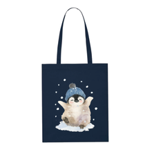 Load image into Gallery viewer, Penguin Playtime Recycled Cotton Tote Bag
