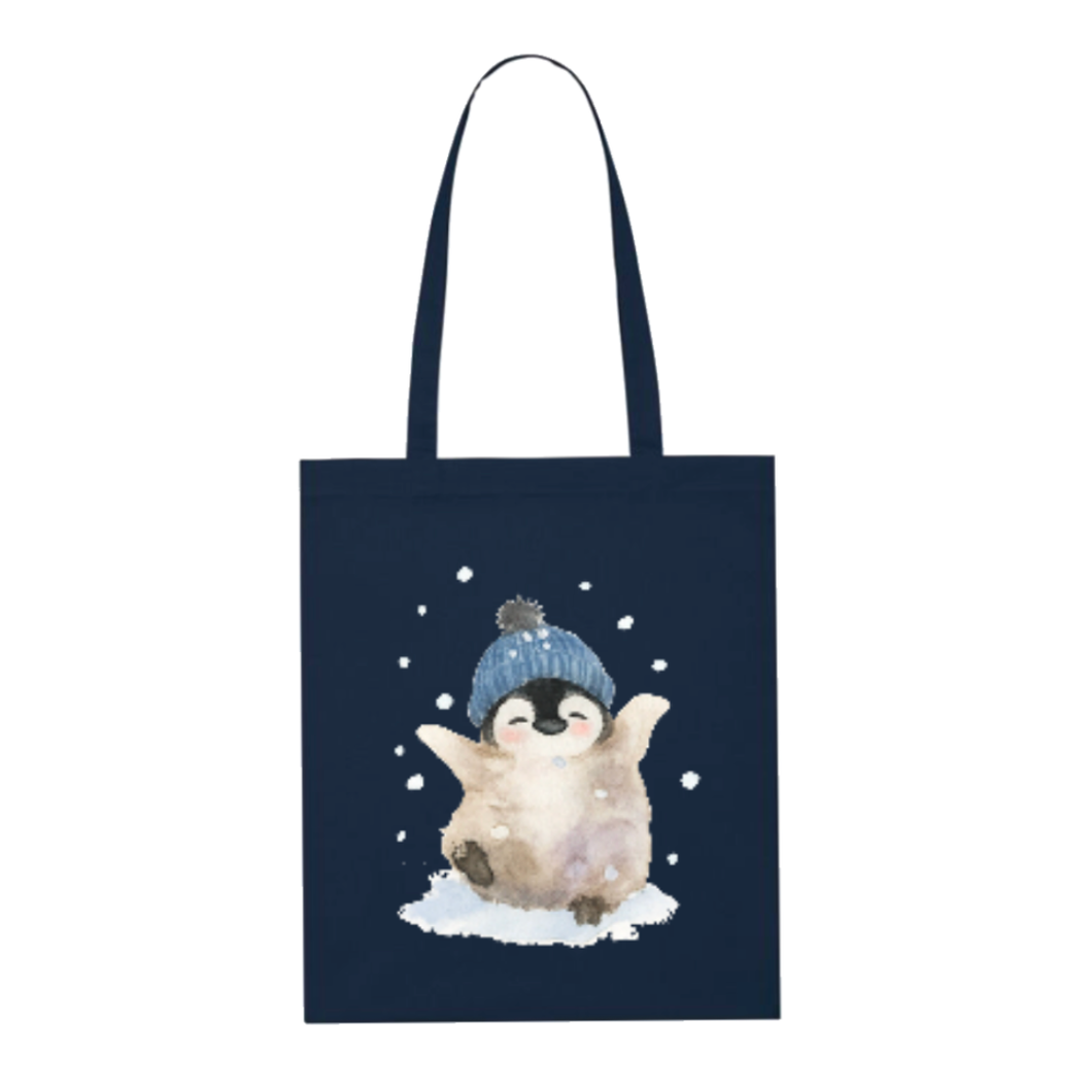 Penguin Playtime Recycled Cotton Tote Bag