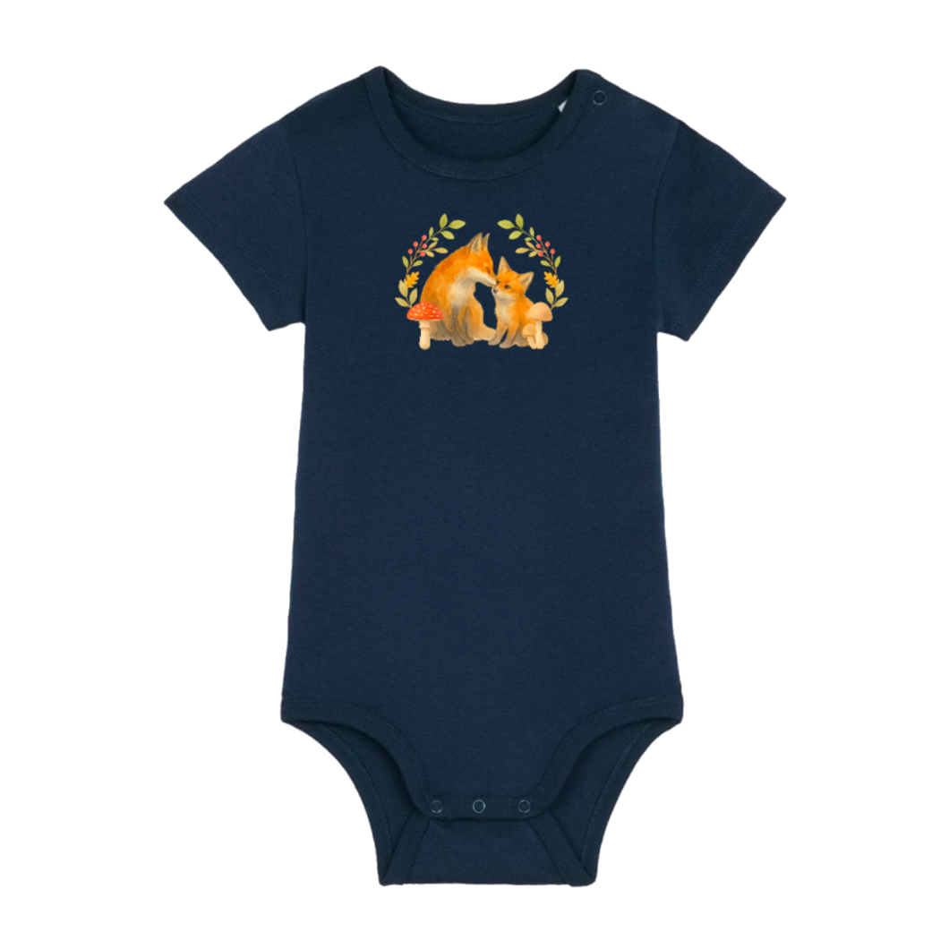 Autumn Fox Organic Cotton Baby Bodysuit