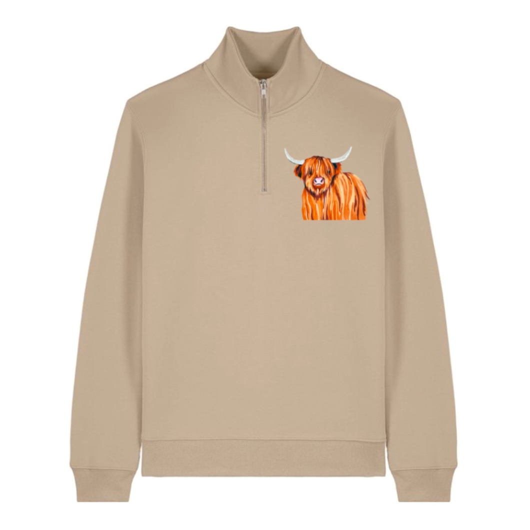 Highland Cow Cozy ¼ Zip