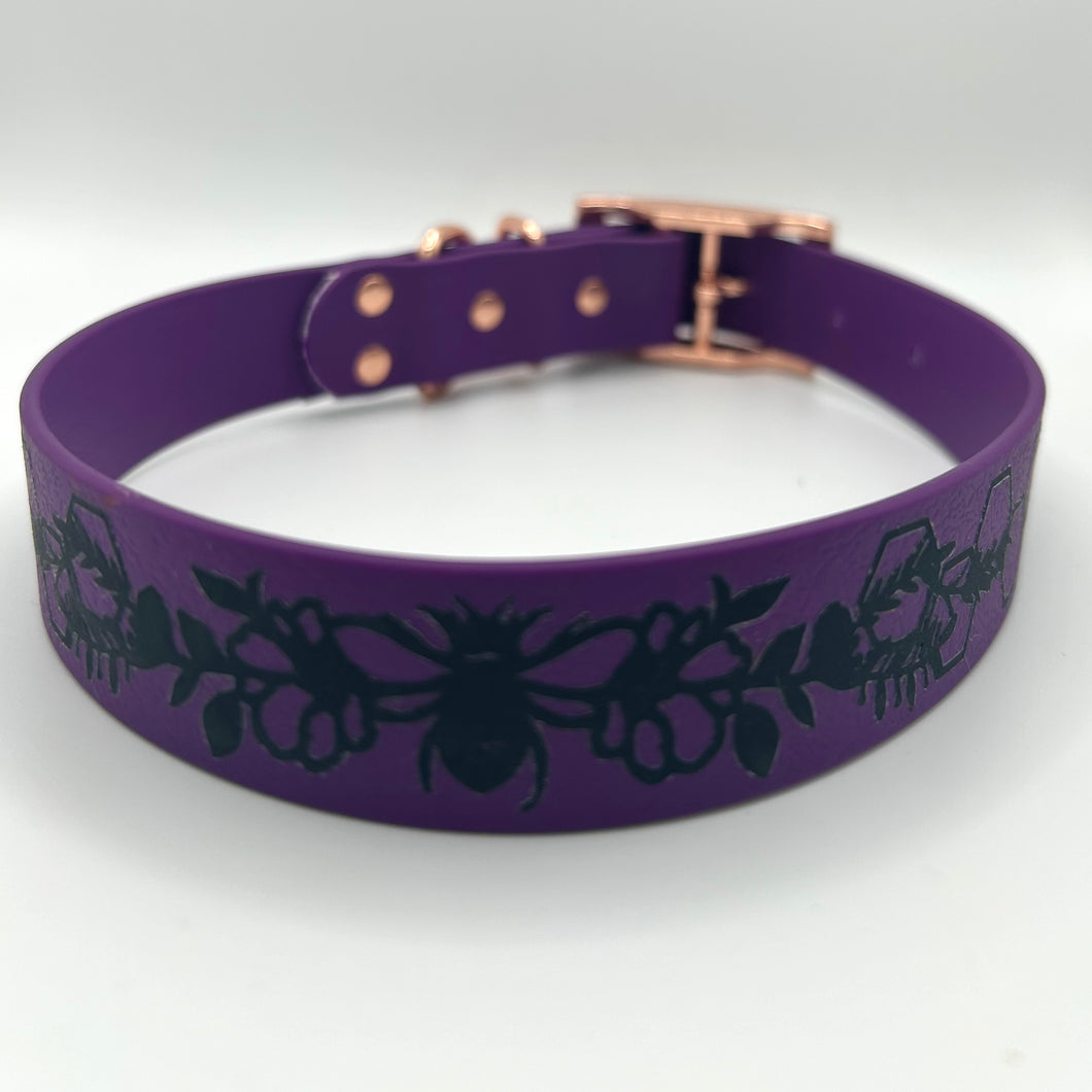 Purple Bee Happy Collar - Large (16