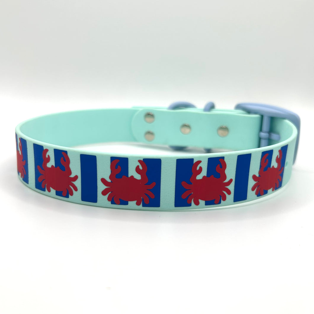 Powder Blue Holly Crab Collar - Medium (14