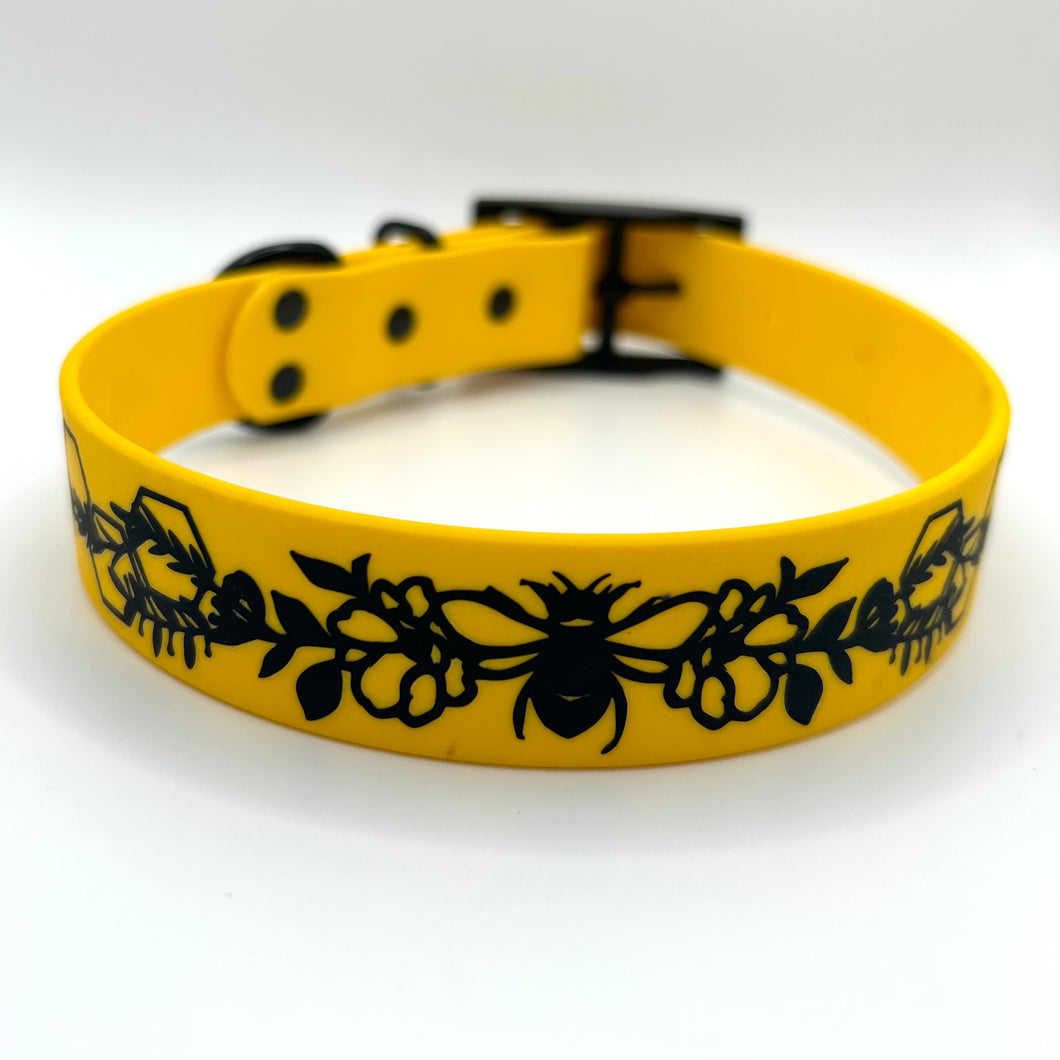 Sunflower Bee Happy Collar - Medium (14