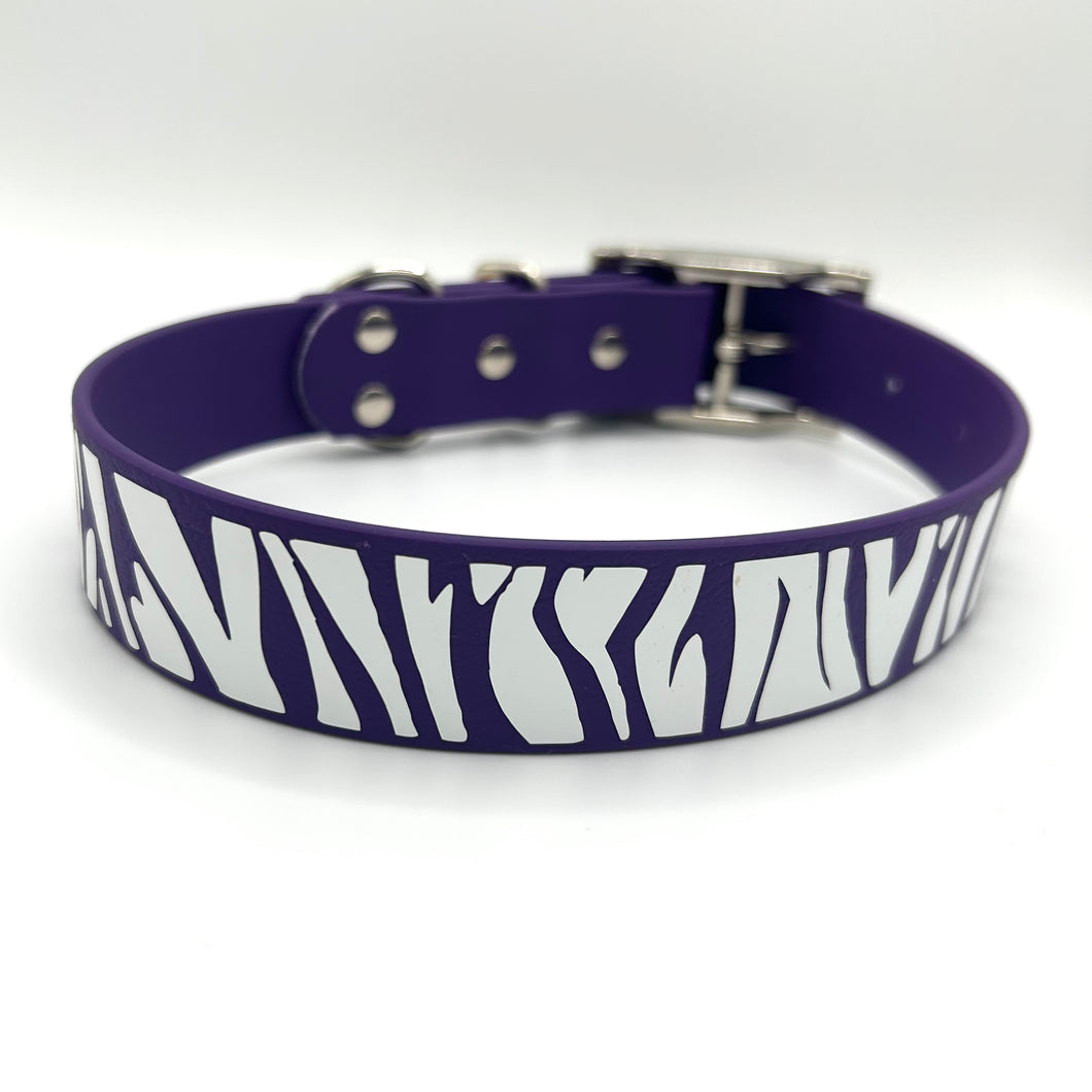 Violet Zebra Collar - Medium (14