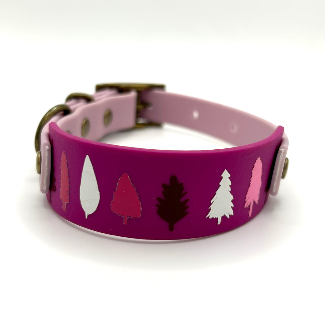 Lilac & Lavender Trees Collar - XXS (8