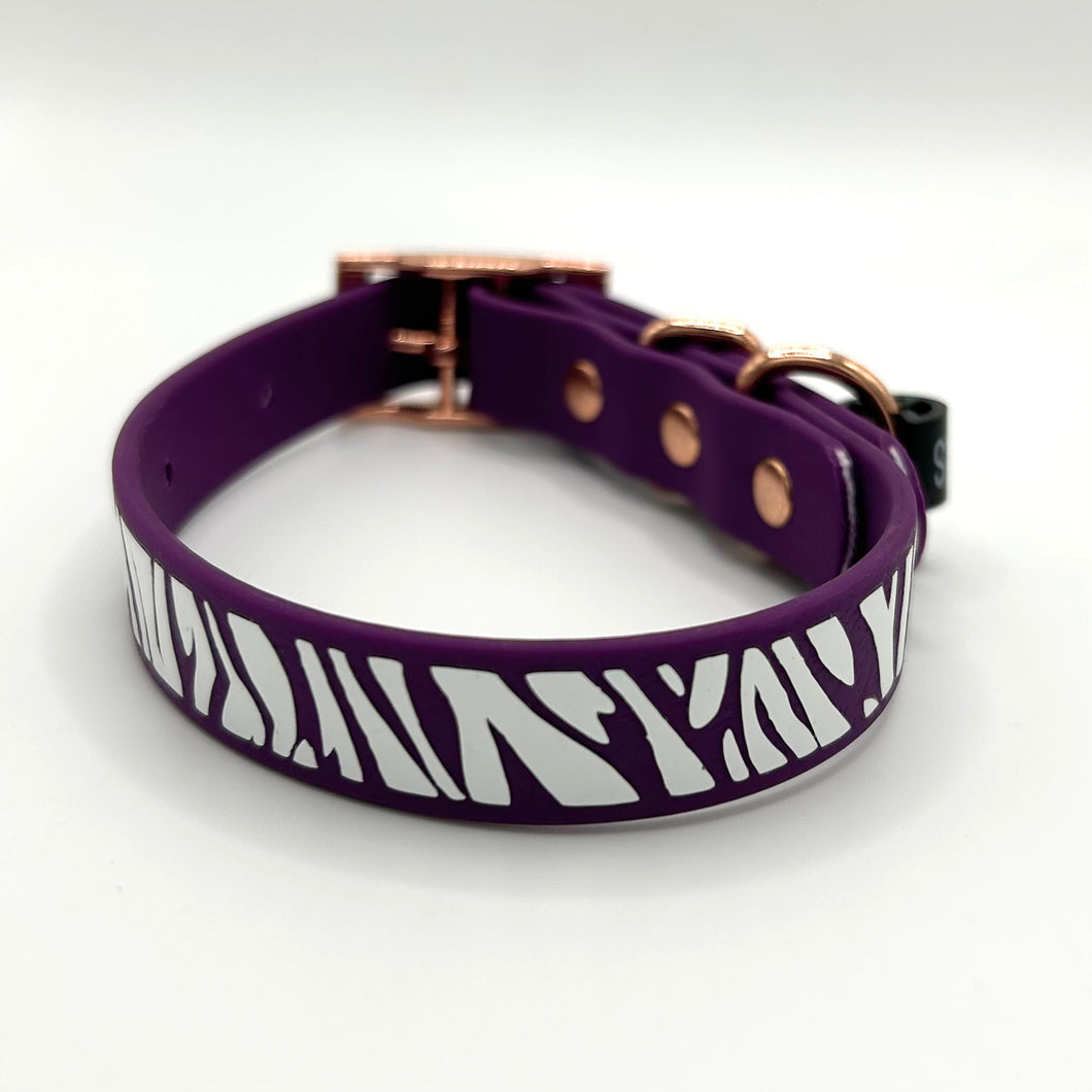 Purple Zebra Classic Collar - XXS (8