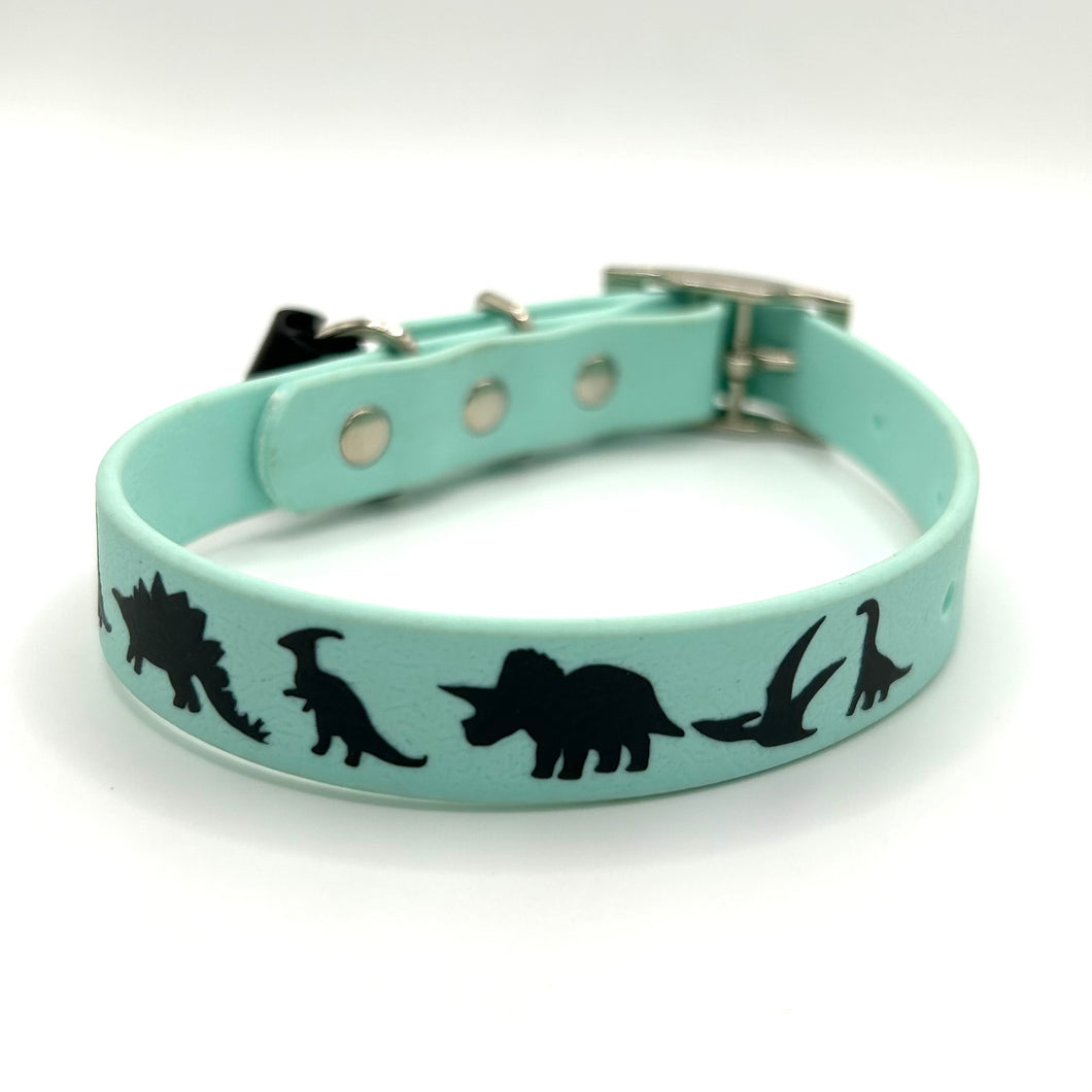 Powder Blue Dinos Classic Collar - XXS (8