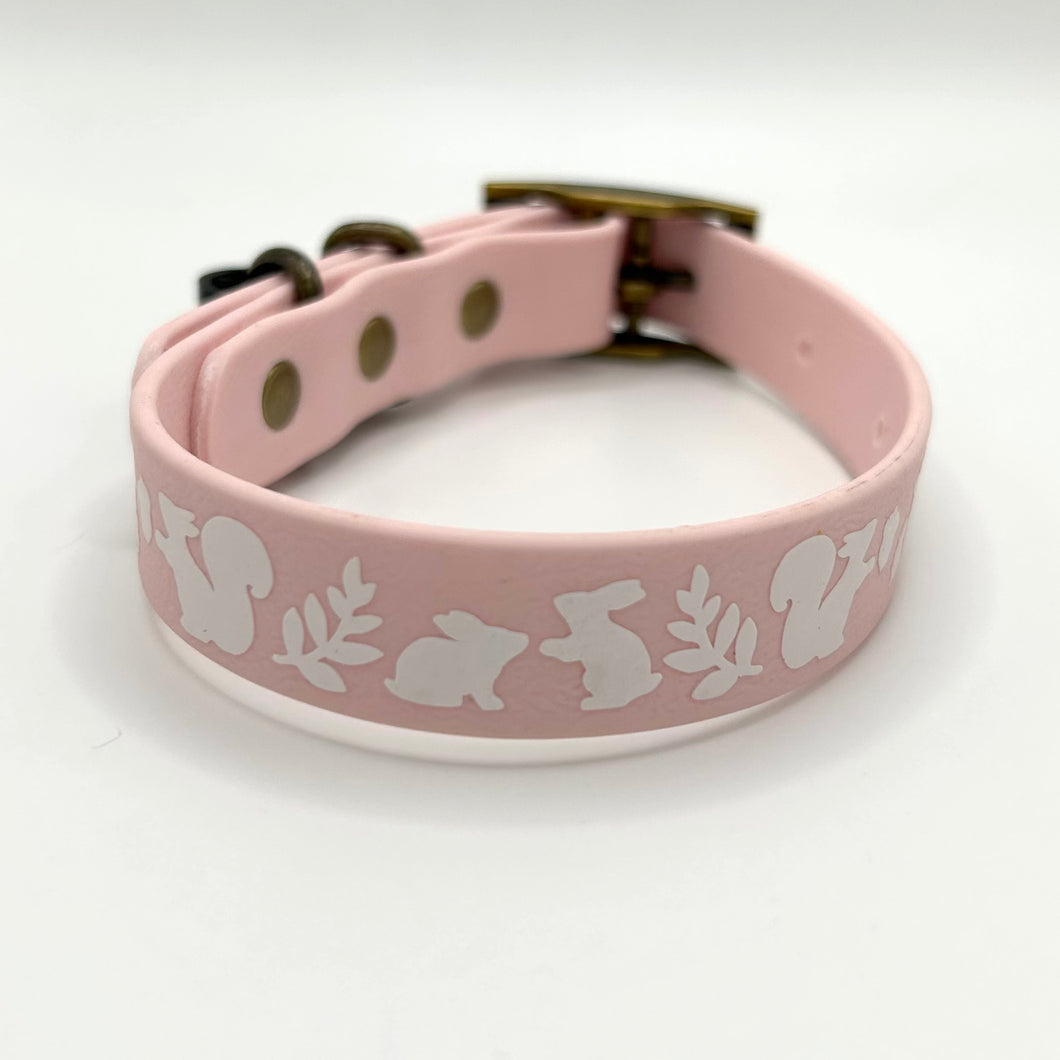 Blush Woodland Creatures Classic Collar - XXS (8