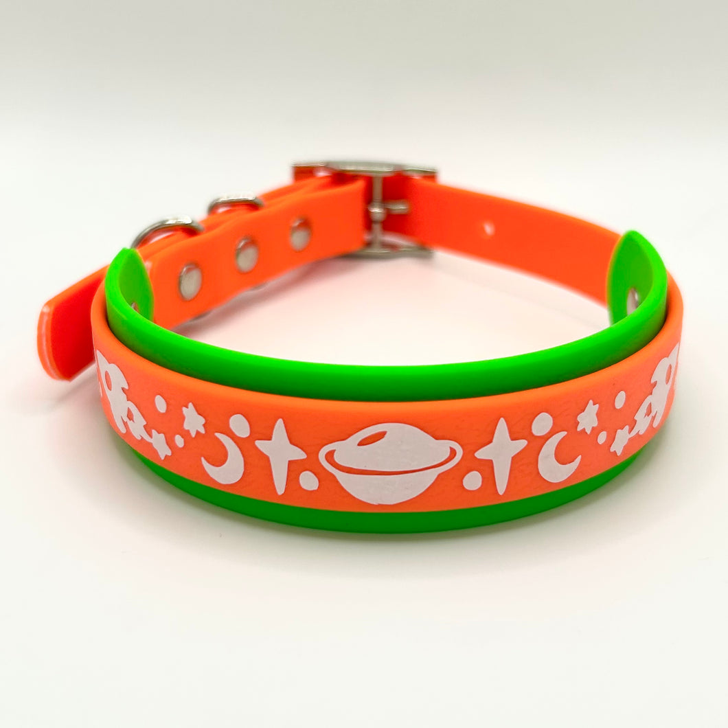 Neon Orange & Neon Green To Infinity Collar - Small (12