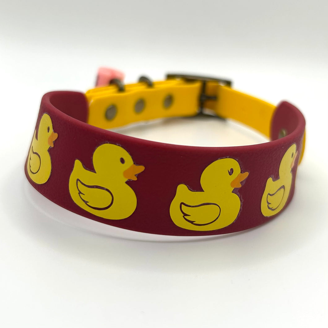 Wine & Sunflower Ducky Collar - Small (12