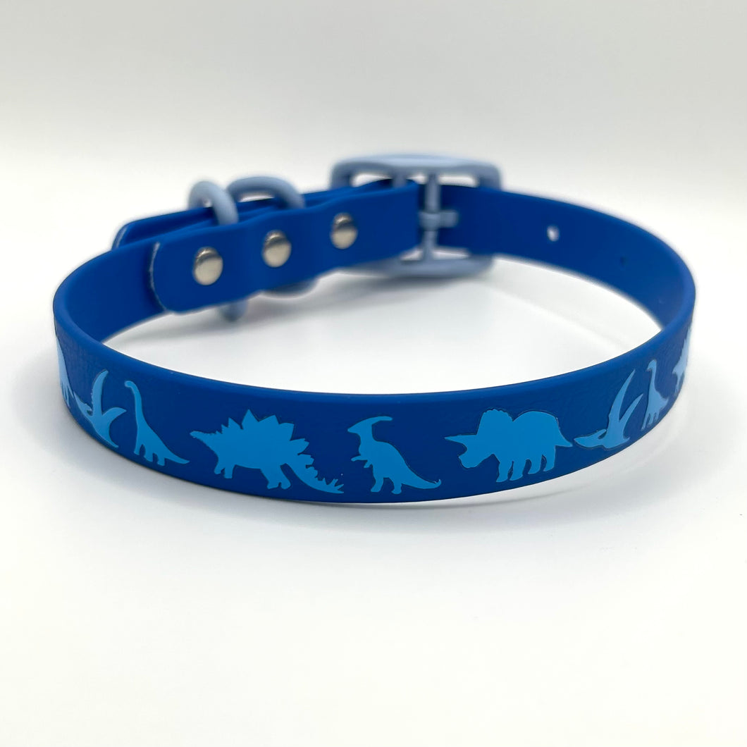 Royal Blue Dino Classic Collar - Small (12