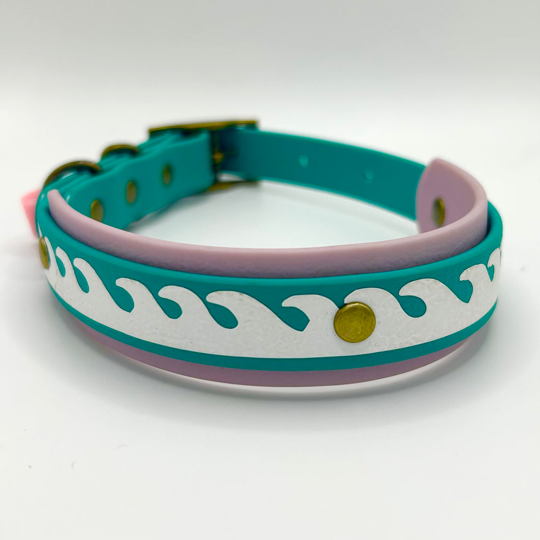 Teal & Lavender Seas the Day Collar - Small (12