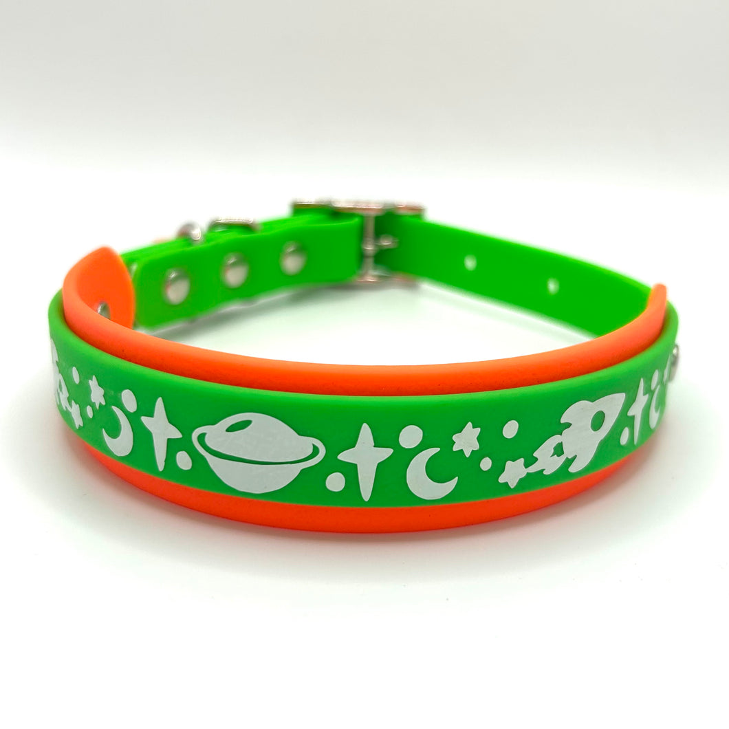 Neon Green & Neon Orange To Infinity Collar - Small (12