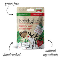 Load image into Gallery viewer, Natural soft bite Christmas treats with turkey &amp; cranberry 90g
